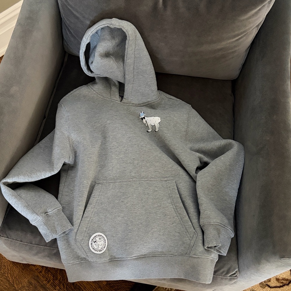 GOAT USA Youth Medium Gray Polar Plunge Hoodie